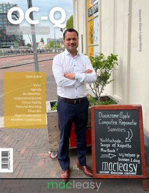 Op de cover van OC-Q Magazine Mei 2022 - Maurits Riton - MacLeasy
